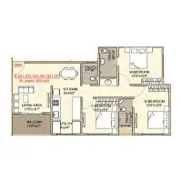 Shuban Enclave Ravet 3 BHK Floor Plan Image